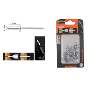 Kaela-set 29 Pz Rivetti Rivetto 3.2x6mm Accessori Bricolage Ferramenta Fai Da Te 90814 -