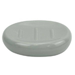 Cleafe-piattino Per Sapone Ceramica Grigio Portasaponetta Moderno Accessori Bagno 79254 -