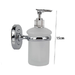 Cleafe-dispenser Portasapone Liquido Vetro Satinato Fissaggio A Parete Bagno 15cm 69181 -