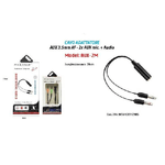 Maxtech-cavo Adattatore Audio Aux 3.5mm Femmina A Maschio 2x Aux Microfono Maxtech Aux-2m -