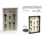 Kaela-bacheca Portachiavi Da Parete Legno Appendino Keys 20x3x30 Cm Vari Colori 813474 -