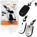 Linq-mouse Ottico Rotellina Filo Cavo Usb 2.0 Retrattile Sensore 1200dpi Pc Mi-2028 -