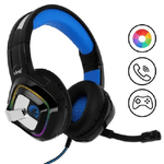 Linq-cuffie Cablate Stereo Con Microfono Jack Usb Luci Rgb Led Gaming Film Pc Gm6066 -