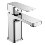 Cleafe-rubinetto Miscelatore Monocomando Cromato Per Lavabo Lavandino Moderno Shape87114 -