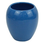 Cleafe-bicchiere Porta Spazzolini In Ceramica Blu Moderno Accessori Arredo Bagno 79257 -