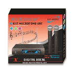 Maxtech-kit Microfoni Wireless Ricevitore Uhf Radiomicrofoni 2 Canali Karaoke Maxtech Kit-mic02 -