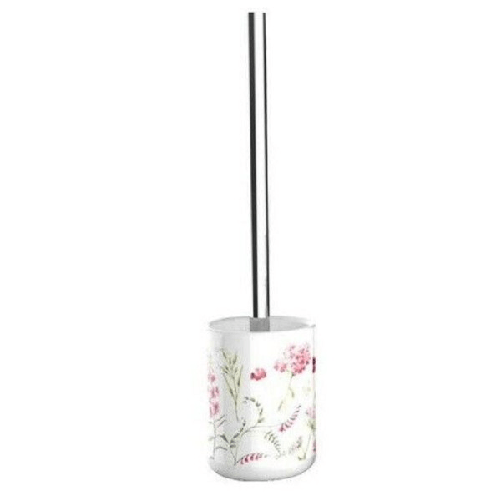 Cleafe-portascopino Porta Scopino Bagno Wc Toilette Fiori Con Scopino Completo 69920 -