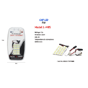 Maxtech-chip Led 24 Led Per Interni Auto Luce Fredda 6000k 5 Watt 12 V T10 Maxtech L-m05 -