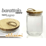 Kaela-barattolo Contenitore In Vetro Con Tappo In Legno Classico 11x21cm 1500ml 731044 -