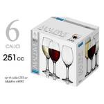 Kaela-set 6 Pz Calici Bicchieri Bicchiere Vino Maldive 251cc Vetro Trasparente 570278 -