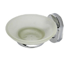 Cleafe-porta Sapone Saponetta Con Piattino Vetro Satinato Parete Accessorio Bagno 69185 -