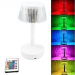 Andowl-lampada Da Tavolo In Cristallo Decorativa Con Led Rgb Touch Bianco 5v Q-tl153 -