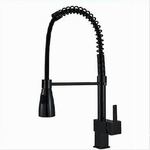 Cleafe-miscelatore Rubinetto Lavello Cucina Getto A Molla Bocca Girevole Nero Quadra 87470 -