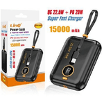 Linq-powerbank Ricarica Super Veloce 15000mah Qc22.5w+pd20w Display Digitale Tt13803 -