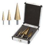 Ribitech-prfex3/vb Set Di 3 Punte A Gradino In Acciaio Hss Oro Placcate In Titanio -