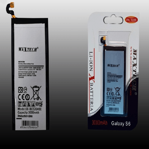 Maxtech-batteria A Litio Compatibile Per Samsung Galaxy S6 Maxtech 3000 Mah Pa-t055 -