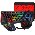 Andowl-kit Gaming Tastiera Pc Mouse Cuffie Mousepad 4 In 1 Retroilluminato Rgb Q-jp004 -