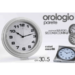 Kaela-orologio Silenzioso Parete Stile Anticato Tondo 30x5cm Plastica Colori Ass 667688 -