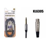 Linq-cavo Adattatore Audio 1.5mt Microfono Xlr Femmina A Trs Maschio Da 6,35mm Kl6305 -