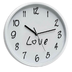 Kaela-orologio 30x4cm Parete Love Classico Moderno Tondo In Plastica Colori Ass 798146 -