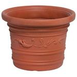 Vasi Tondi Festonati Prestige Hdpe Terracotta cm.50x38H