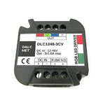 Dalcnet EasyRGB Centralina Controller Dimmer Per Striscia Led RGB DC12V 24V 48V Con Pulsante N.O. DLC1248-3CV-RGB