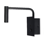 Applique Lampada Led Da Parete Hotel Per Lettura 3W 3000K Con Interruttore e Caricatore USB 5V 2A Colore Nero SKU-211487