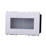 ETTROIT Lampada LED segnapasso 2.4W 220V luce bianco caldo 3000K da incasso compatibile Vimar Plana colore bianco EV0323