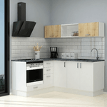 iperbriko Cucina Angolare Bianca Reversibile 180x160 cm