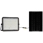 V-TAC Faro LED con Telecomando e Pannello Solare 15W Batteria sostituibile Cavo da 3m Colore Nero 4000K