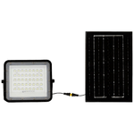 V-TAC Faro LED con Telecomando e Pannello Solare 6W Batteria sostituibile Cavo da 3m Colore Nero 4000K