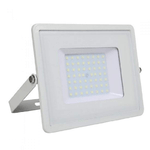 Faro Led Flood Slim Alta Luminosita 120lm/W 50W 6000lm Freddo 6400K Carcassa Bianca IP65 Chip Samsung SKU-21763