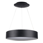 Lampada Led A Sospensione Moderno Circolare Colore Nero Diametro 600mm 30W 3000K Dimmerabile SKU-3996