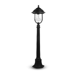 Palo da Terra Lampada per Giardino Esterno Ip44 Altezza 1110Mm Singolo E27, Nero