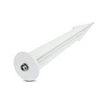 V-TAC Picchetto in Alluminio per Fari LED Colore Bianco d: 60mm H:265mm