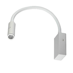 Applique Lampada Led Da Parete Hotel Per Lettura 3W 3000K Braccio Flessibile Carcassa Bianca SKU-211486