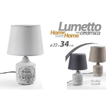 Kaela-lampada Lumetto Abat-jour 22x34cm Da Tavolo Base Ceramica Home Sweet 3col 779138 -