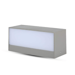 Applique Lampada LED da Muro Rettangolare 12W Doppio Fascio Luminoso Colore Grigio 4000K IP65 SKU-218243