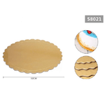 Kaela-set 2 Pz Base Per Torta Rotonda Piatto Sottotorta Dorato 32 Cm Con Bordino 58021 -