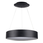 Lampada Led A Sospensione Moderno Circolare Colore Nero Diametro 450mm 25W 3000K Dimmerabile SKU-3993