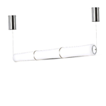 LEDLUX Lampada Led A Sospensione Moderno Forma 3 Canne Bambu Lunga 1310mm 52W 3000K Dimmerabile Triac Dimmer SKU-3979