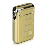 Portable Power Bank Gold 10000 Mah Dual USB Output e Input Micro USB e Tipo C SKU-8907