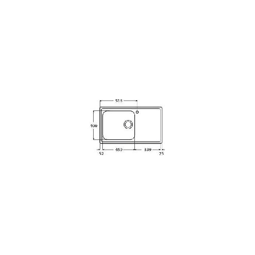 Apell-LNG861-Lavello-montato-su-piano-Rettangolare-Acciaio-inossidabile