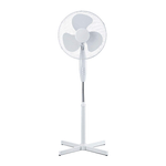 V-TAC Ventilatore con Base a Croce 40W Altezza Regolabile (Max 120cm) 3 Pale a 3 Velocità Rotante Colore Bianco