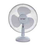 Ventilatore da Scrivania 40W 3 Pale a 3 Velocità Rotante Colore Bianco SKU-7924