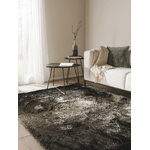 benuta Shaggy Tappeto a Pelo Lungo Whisper, Fibra Sintetica, Antracite/Grigio, 120x170 cm, 120 cm x 170 cm