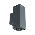 Applique Da Parete e Muro Con Portalampada GU10 Illuminazione Doppio Fascio Up-Down IP44 Carcassa Nera SKU-8627