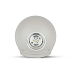 Applique Lampada LED da Muro Palla Sferica 6W 4000K Carcassa Bianca Doppio Fascio Luminoso IP65 SKU-8302