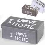 Kaela-contenitore Scatola Latta Multiuso 18x11x7cm I Love Home Colori Assortiti 710483 -