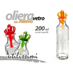 Kaela-oliera Decorata 200ml Bottiglietta Con Rilievo In Vetro Colori Assortiti 584350 -